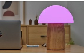 Lampada da tavolo dimmerabile in colore naturale con paralume in vetro (altezza 32 cm) Alice - Gingko