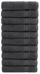 Asciugamani Bagno Solund 10 Pz Antracite 100x150cm 600gsm /