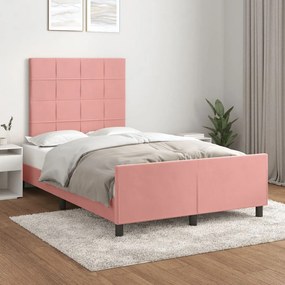 Giroletto Senza Materasso Rosa 120x190 Cm Velluto /