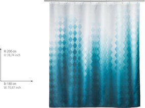 Tenda da doccia bianco-blu Tullin - Wenko