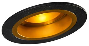 Faretto da incasso smart nero con oro orientabile con Wifi GU10 - Chuck