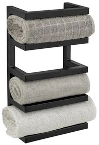 WENKO 25780100 - Portasciugamani FONDIRO 24x42 cm nero