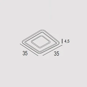 Plafoniera Contemporanea Halò Metallo Bianco Led 35W