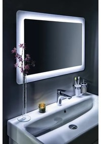 Gedy - Distributore di sapone a parete PIRENEI 110 mm bianco latte vetro/cromo lucido