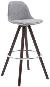 Barhocker Franklin Stoff Rund Cappuccino (eiche)