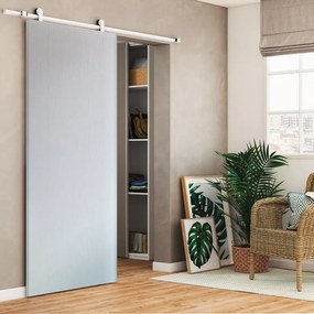 Porta scorrevole reversibile Renoir in mdf bianco, L 90 x H 210 cm, con binario Loft
