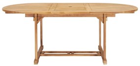 Tavolo da pranzo allungabile 150-200x100x75 cm massello di teak