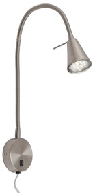 Applique Contemporanea Tusa Metallo Nichel Satinato 1 Luce Gu10 3000K