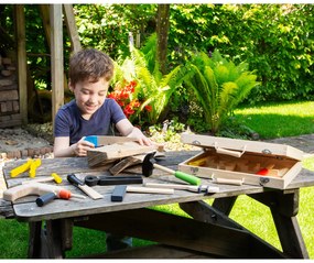 Valigetta in legno con attrezzi - 12 pezzi