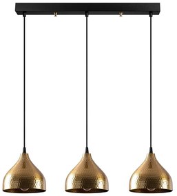 Lampadario nero/dorato con paralume in metallo Tattoo – Opviq lights