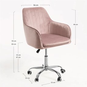 Sedia Chic Office - Rosa