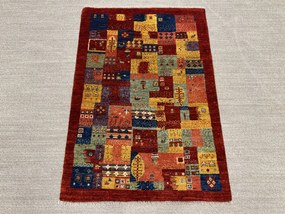 Gabbeh Tappeto 140x100 Rosso (Iran) Annodato A Mano