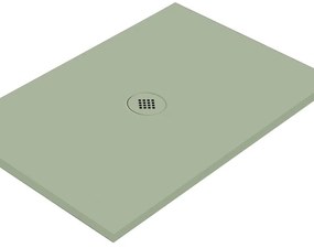 Piatto doccia in ceramica extra slim verde L 100 x L 80 cm
