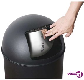 Practo Home Pattumiera Retro 35 L Nero Opaco
