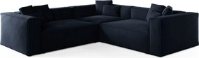 Divano angolare Aveiro 5 posti in velluto - 268x86x268