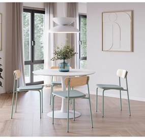 Sedie da pranzo in set verdi/di colore naturale 2 pz Adriana – Marckeric