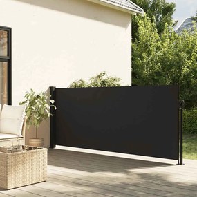 Tenda Da Sole Laterale Retrattile Nera 140x500 Cm /