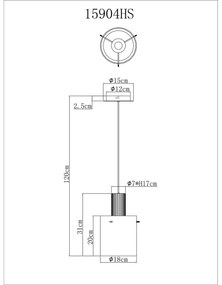 Globo 15904HS - Lampadario a sospensione con filo TULIVAR 1xE27/40W/230V diametro 18 cm grigio