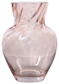 Vaso arredo vetro 25,5 cm rosa