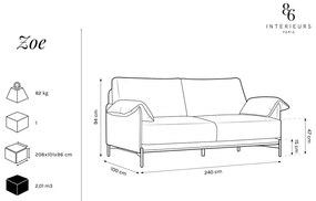 Divano verde Zoe - Interieurs 86