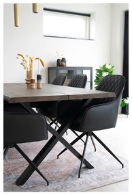 Sedia da pranzo nera in imbottito Harbo – House Nordic