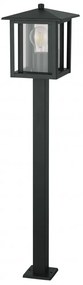 Paletto da Giardino Nero 80cm Acciaio INOX, Base E27 - Serie PILLAR Colore Nero