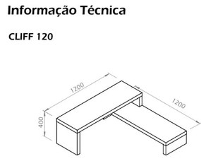 Tavolo TV Bianco Variabile Noce Cliff - TemaHome