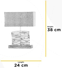 ONLI - Lampada da tavolo MARICA 1xE27/22W/230V beige 38 cm