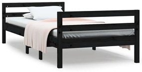 Giroletto nero 75x190 cm in legno massello di pino