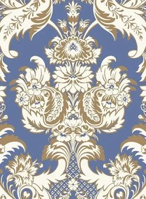 Cole & Son Carta da parati Wyndham - Blue/ Gold