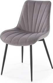 Sedia K589 in velluto grigio chiaro – 50x63x87 cm