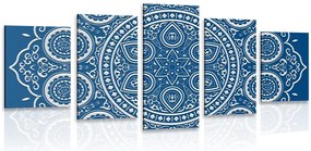 Quadri 5 pezzi – Mandala etnica delicata