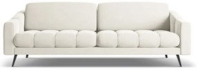 Divano bianco con rivestimento in velluto 238 cm Nalu – Makamii