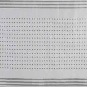 Tenda doccia 120x200 cm in acrilico bianco e beige completa di gancetti