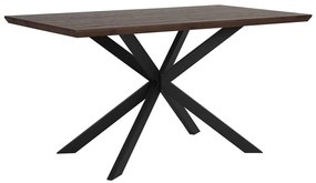 Tavolo da pranzo legno scuro e nero 140 x 80 cm SPECTRA Beliani