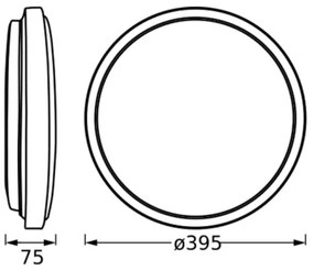 Osram - Plafoniera LED ORBIS LONDON LED/24W/230V Ø 39,5 cm nero