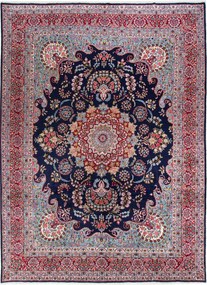 Sarouk Tappeto 310x420 Blu (Iran) Annodato A Mano
