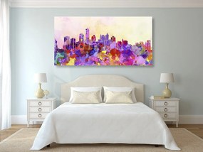 Quadro su tela – New York in versione acquerello