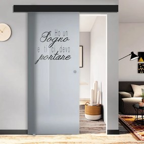 Porta scorrevole Sogno, L 88 x H 215 cm, con binario Atelier nero