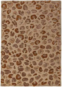 Tappeto in viscosa fatto a mano con motivo in rilievo Leopard Print