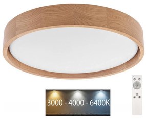 Brilagi - Plafoniera LED dimmerabile MANAROLA LED/24W/230V rovere + telecomando
