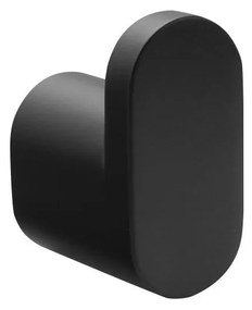 Gancio a parete in ottone nero opaco Flori - Sapho