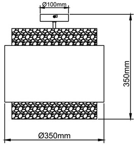 Brilliant - Plafoniera WATERLILLY 2xE27/60W/230V diametro 35 cm color crema