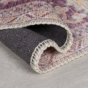 Tappeto lavabile rosso chiaro con fibre riciclate 80x150 cm Windsor - Flair Rugs
