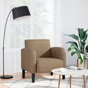 Divano Sedia Con Braccioli Cappuccino 54 Cm İn Similpelle /