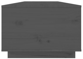 Tavolino da Salotto Grigio 100x50x35 cm Legno Massello di Pino