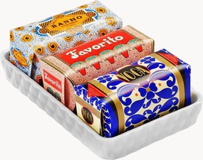 Set regalo saponi fatti a mano con porta sapone Classico, set da 4