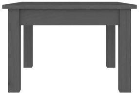 Tavolino da Salotto Grigio 45x45x30 cm Legno Massello di Pino