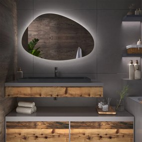 Specchio asimmetrico con luce LED G8