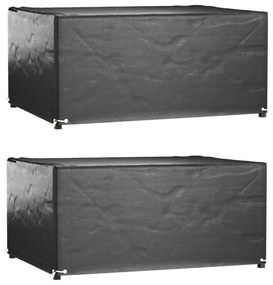 Copri Mobili Giardino 2pz 8 Occhielli 160x120x75cm Rettangolare /